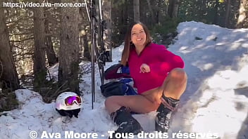 Jeune salope française se baise le cul et se fait surprendre par des skieurs – VLOG X