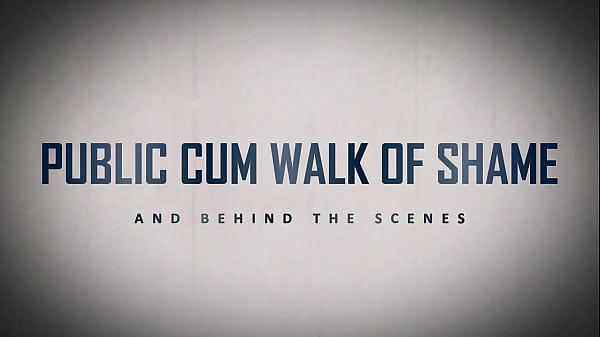 Public jizz walk of dishonor and behind the scenes