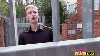 Female Faux Cab brown-haired caught playing with her cunt by fellow next door