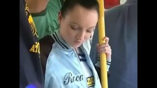 Jenny Anderson groped on bus by 2 guys and gets creampied in both fuckholes